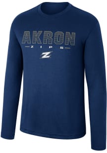 Colosseum Akron Zips Navy Blue Messi Long Sleeve T-Shirt
