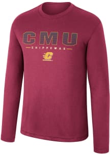 Colosseum Central Michigan Chippewas Maroon Messi Long Sleeve T-Shirt