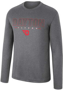 Colosseum Dayton Flyers Charcoal Messi Long Sleeve T-Shirt