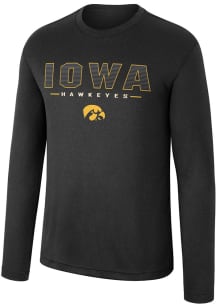 Mens Iowa Hawkeyes Black Colosseum Messi Long Sleeve T-Shirt