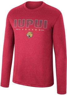 Colosseum IUPUI Jaguars Crimson Messi Long Sleeve T-Shirt
