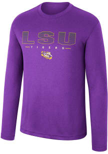 Colosseum LSU Tigers Purple Messi Long Sleeve T-Shirt