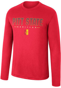 Colosseum Pitt State Gorillas Red Messi Long Sleeve T-Shirt