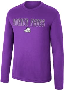 Colosseum TCU Horned Frogs Purple Messi Long Sleeve T-Shirt