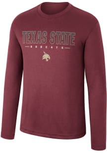 Colosseum Texas State Bobcats Maroon Messi Long Sleeve T-Shirt