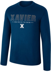 Colosseum Xavier Musketeers Navy Blue Messi Long Sleeve T-Shirt
