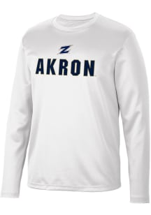Colosseum Akron Zips White Reed Long Sleeve T-Shirt