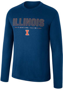 Colosseum Illinois Fighting Illini Navy Blue Messi Long Sleeve T-Shirt