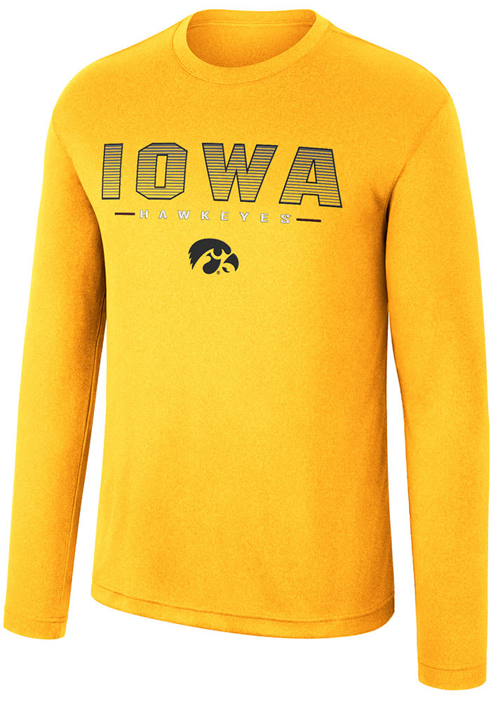 Colosseum Iowa Hawkeyes Gold Messi Long Sleeve T-Shirt