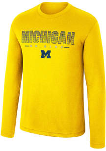 Colosseum Michigan Wolverines Yellow Messi Long Sleeve T-Shirt