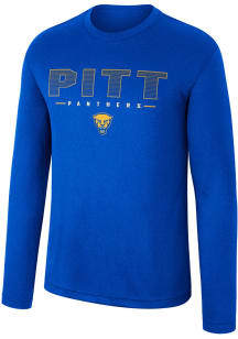 Colosseum Pitt Panthers Blue Messi Long Sleeve T-Shirt