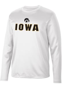 Colosseum Iowa Hawkeyes White Reed Long Sleeve T-Shirt