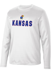 Colosseum Kansas Jayhawks White Reed Long Sleeve T-Shirt