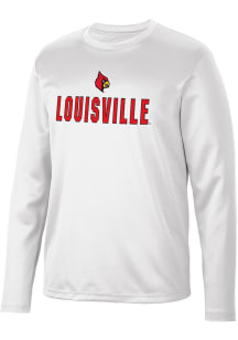 Colosseum Louisville Cardinals White Reed Long Sleeve T-Shirt