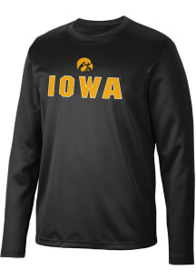 Colosseum Iowa Hawkeyes Black Reed Long Sleeve T-Shirt