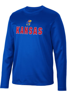 Colosseum Kansas Jayhawks Blue Reed Long Sleeve T-Shirt