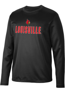 Colosseum Louisville Cardinals Black Reed Long Sleeve T-Shirt