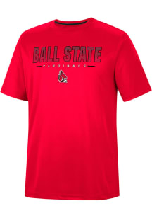 Colosseum Ball State Cardinals Red Hamilton Short Sleeve T Shirt