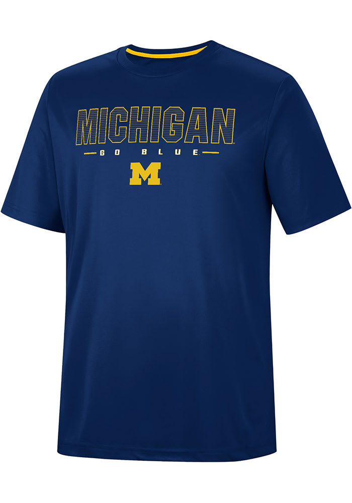 Colosseum Michigan Wolverines Navy Blue Hamilton Short Sleeve T Shirt