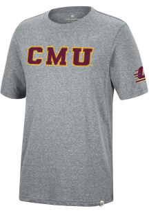 Colosseum Central Michigan Chippewas Grey Crosby Short Sleeve Fashion T Shirt