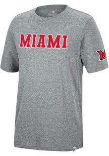 Colosseum Miami RedHawks Grey Crosby Short Sleeve Fashion T Shirt