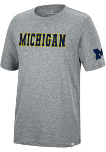 Colosseum Michigan Wolverines Grey Crosby Short Sleeve Fashion T Shirt