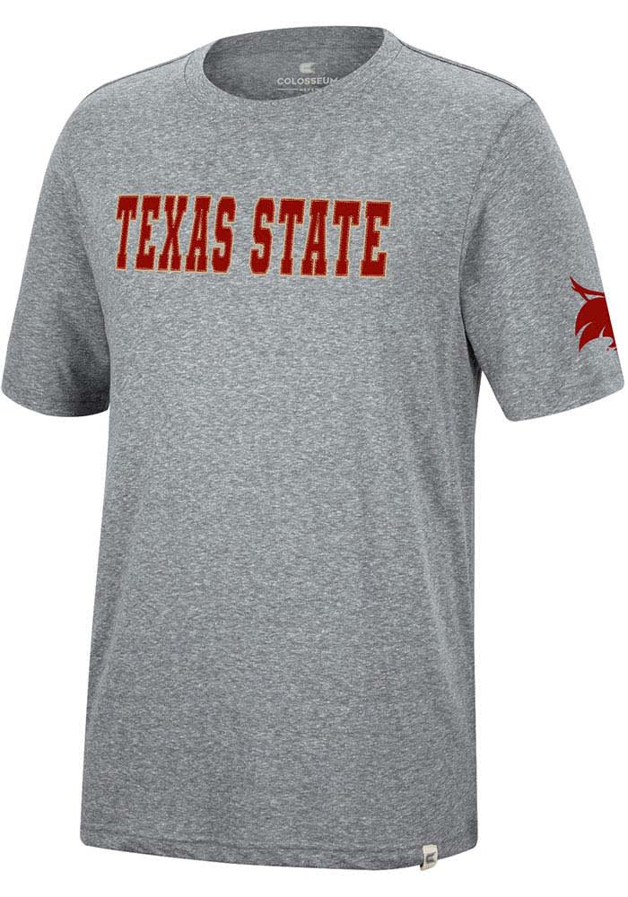 Colosseum Texas State Bobcats Grey Crosby Short Sleeve Fashion T Shirt