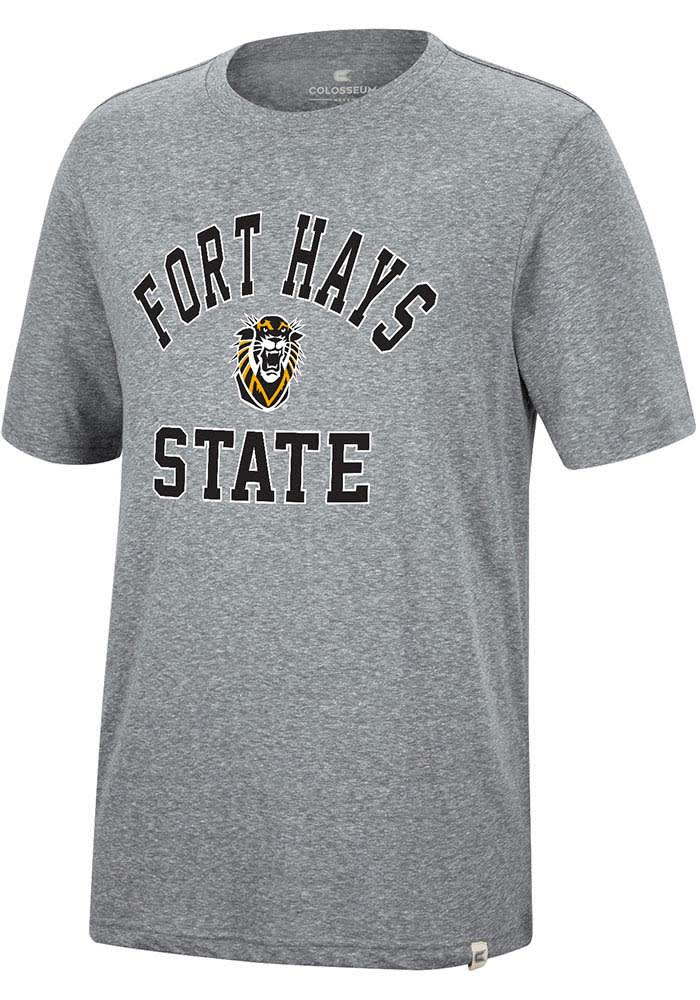 Colosseum Fort Hays State Tigers Grey Trout Short Sleeve Fashion T Shirt
