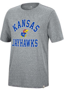 Colosseum Kansas Jayhawks Grey Trout Short Sleeve Fashion T Shirt