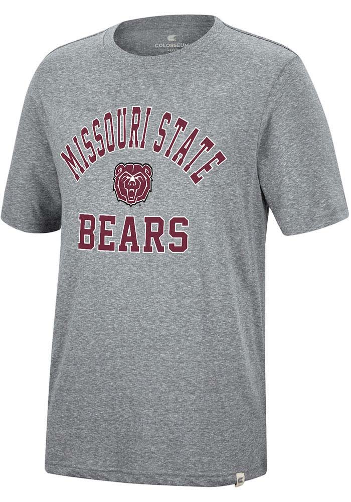 Colosseum Missouri State Bears Grey Trout Short Sleeve Fashion T Shirt