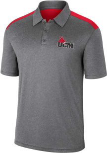 Colosseum Central Missouri Mules Mens Charcoal Rahm Short Sleeve Polo