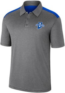 Colosseum Indiana State Sycamores Mens Charcoal Rahm Short Sleeve Polo