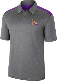 Colosseum Prairie View A&amp;M Panthers Mens Charcoal Rahm Short Sleeve Polo