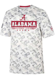 Colosseum Alabama Crimson Tide Grey Storm Shadow Camo Short Sleeve T Shirt