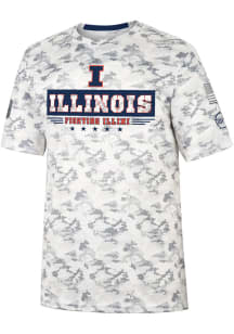 Illinois Fighting Illini Grey Colosseum Storm Shadow Camo Short Sleeve T Shirt