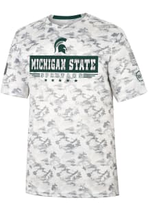 Colosseum Michigan State Spartans Grey Storm Shadow Camo Short Sleeve T Shirt