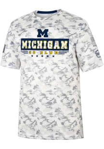 Colosseum Michigan Wolverines Grey Storm Shadow Camo Short Sleeve T Shirt