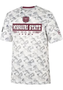 Colosseum Missouri State Bears Grey Storm Shadow Camo Short Sleeve T Shirt