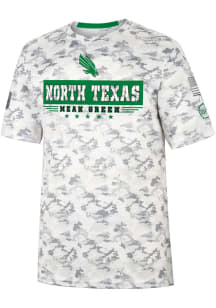 Colosseum North Texas Mean Green Grey Storm Shadow Camo Short Sleeve T Shirt
