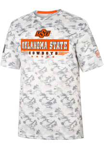 Colosseum Oklahoma State Cowboys Grey Storm Shadow Camo Short Sleeve T Shirt