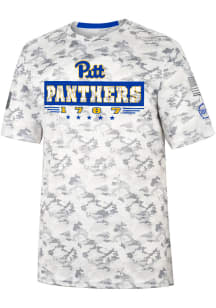 Colosseum Pitt Panthers Grey Storm Shadow Camo Short Sleeve T Shirt