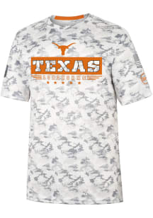 Colosseum Texas Longhorns Grey Storm Shadow Camo Short Sleeve T Shirt