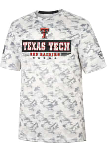 Colosseum Texas Tech Red Raiders Grey Storm Shadow Camo Short Sleeve T Shirt