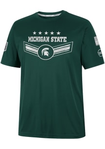 Colosseum Michigan State Spartans Green Free Fall Hatch Camo Short Sleeve T Shirt