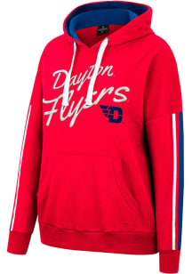 Colosseum Dayton Flyers Womens Red Serena Hooded Sweatshirt