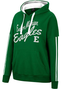 Colosseum Eastern Michigan Eagles Womens Green Serena Hooded Sweatshirt