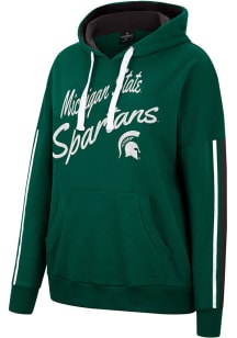 Colosseum Michigan State Spartans Womens Green Serena Hooded Sweatshirt