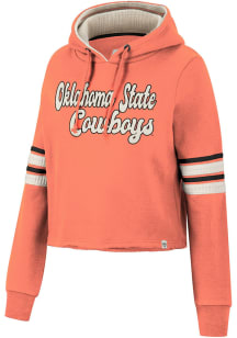 Colosseum Oklahoma State Cowboys Womens Orange Fashion Industry Cropped Hooded Sweatshirt