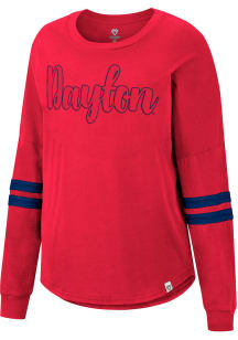 Colosseum Dayton Flyers Womens Red Earth First LS Tee