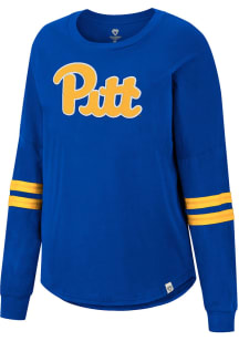 Colosseum Pitt Panthers Womens Blue Earth First LS Tee